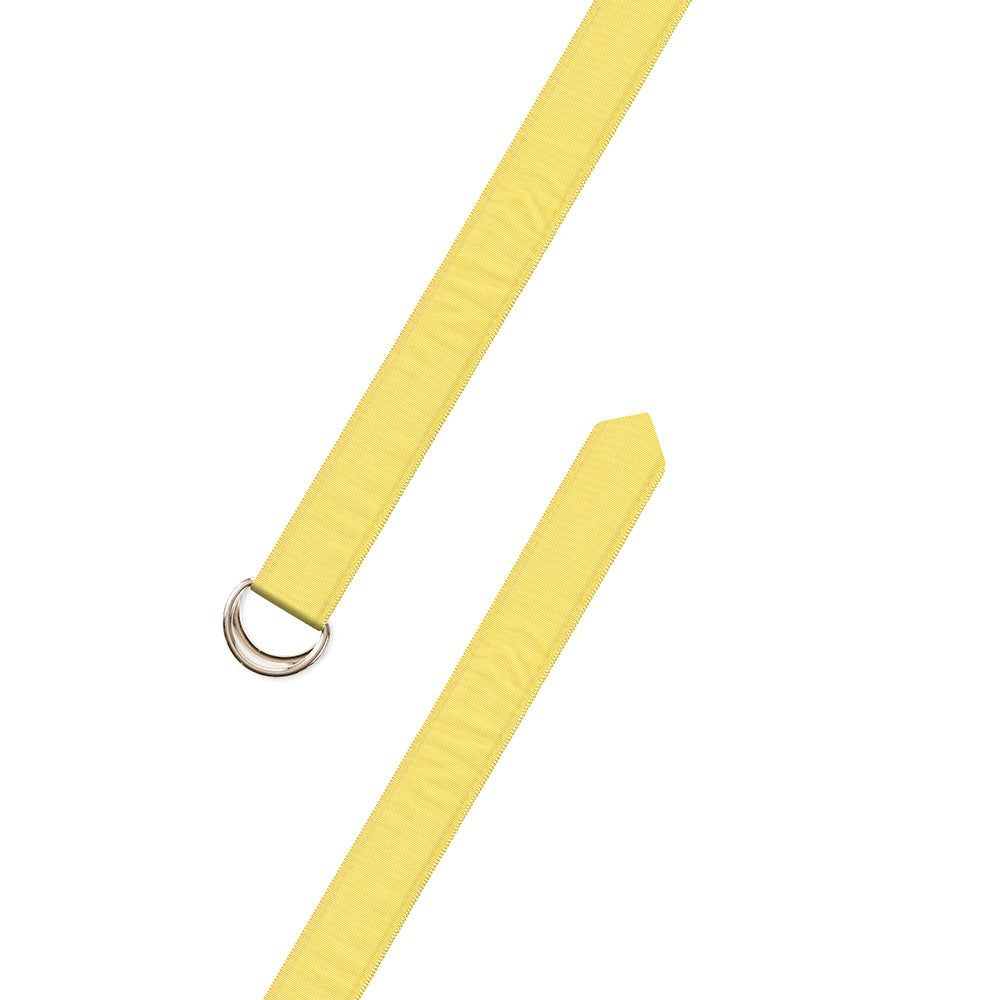 Yellow Grosgrain Ribbon D-Ring Belt