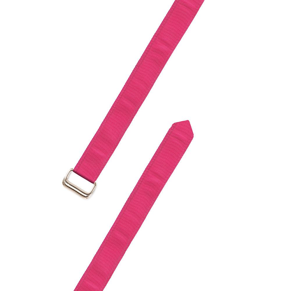 Pink Grosgrain Ribbon D-Ring Belt