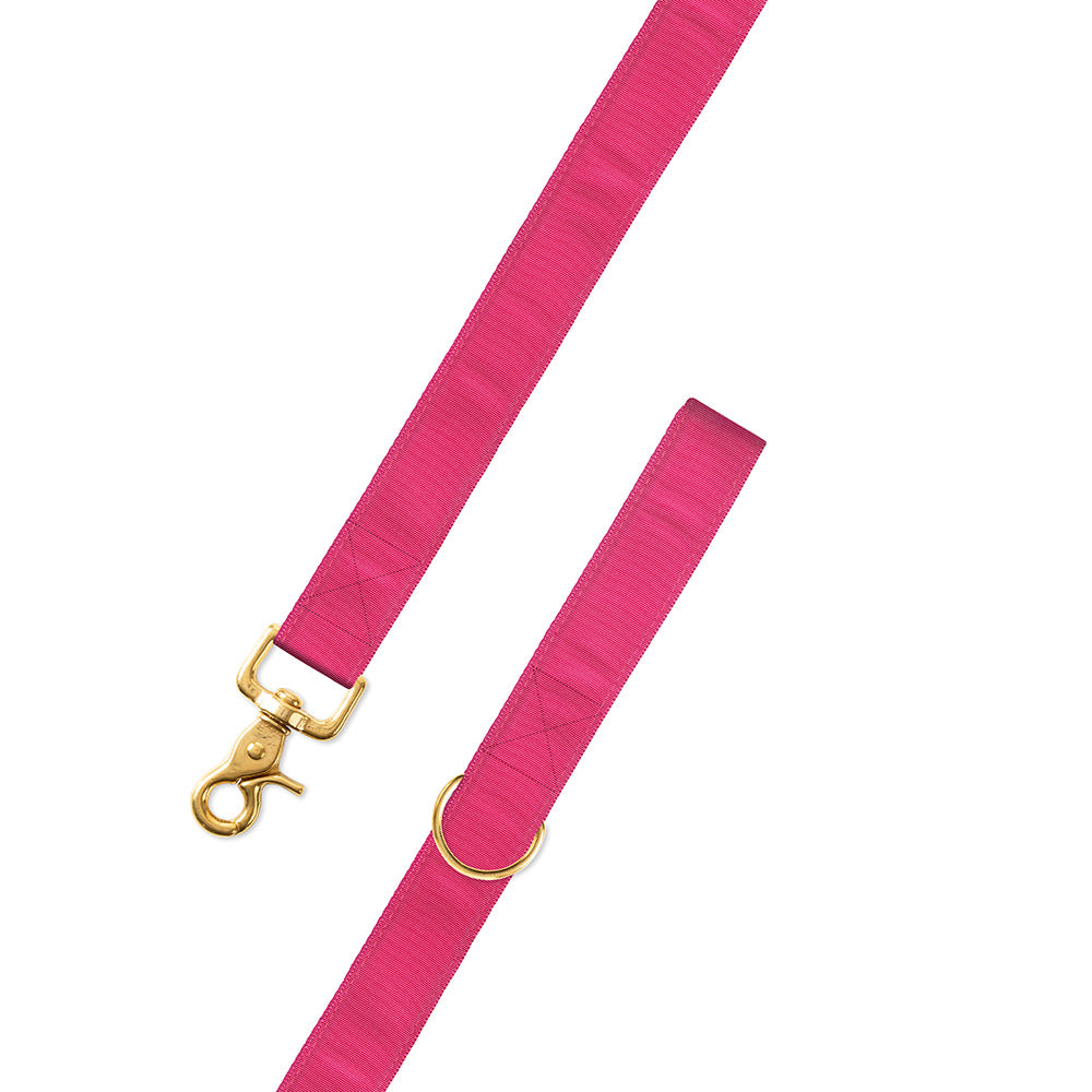 Pink Grosgrain Ribbon Dog Leash