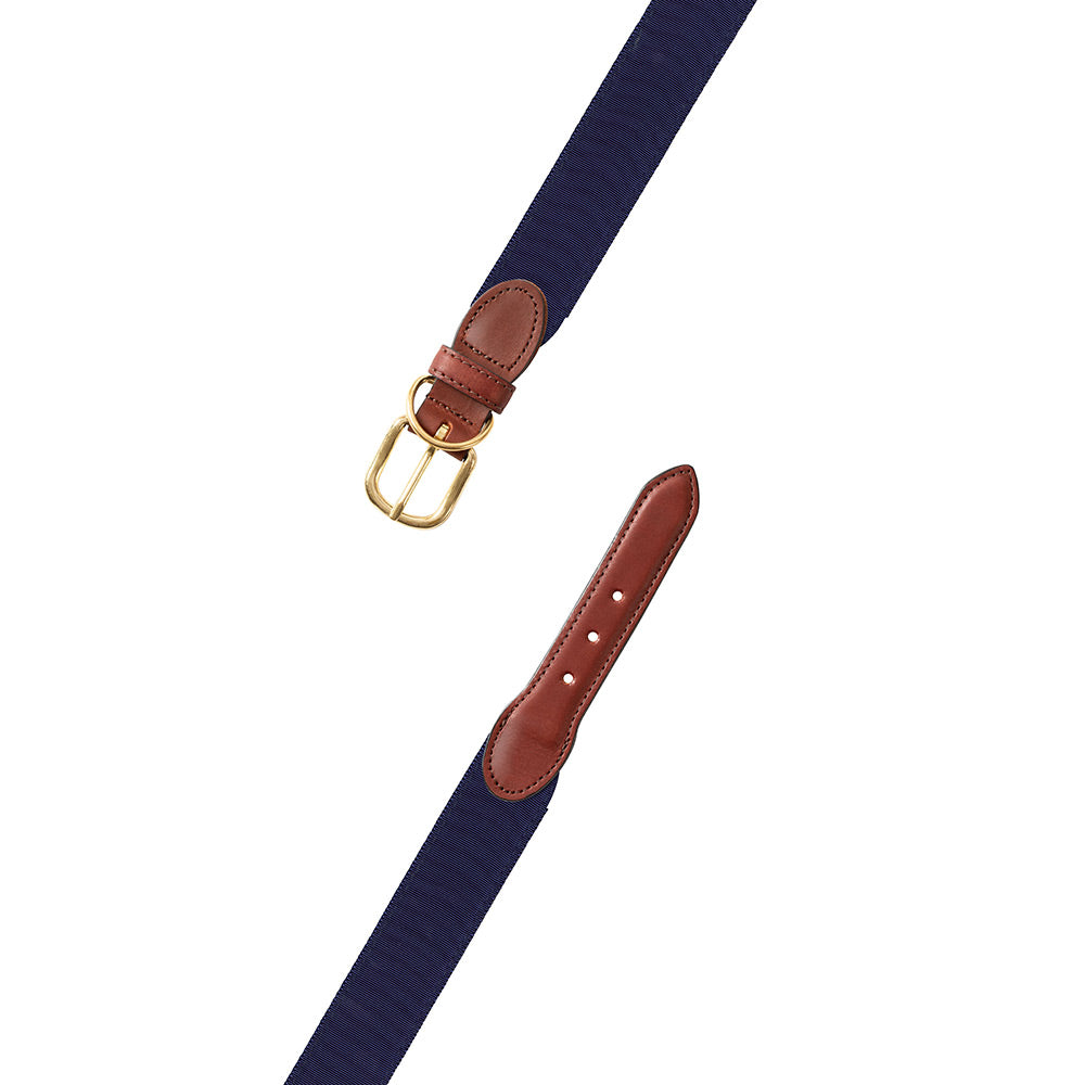 Navy Grosgrain Ribbon Dog Collar