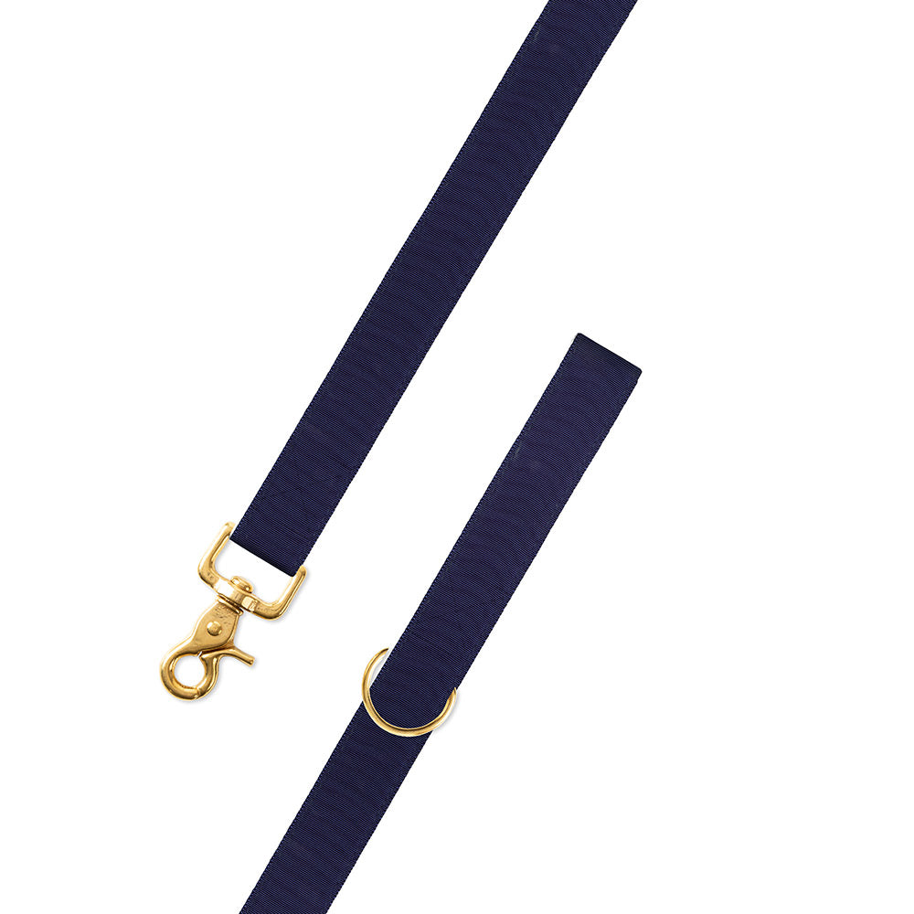 Navy Grosgrain Ribbon Dog Leash
