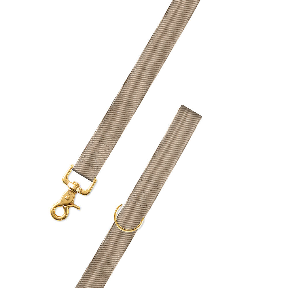 Tan Grosgrain Ribbon Dog Leash